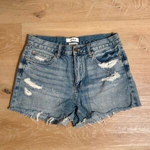 Pistola Blue Distressed Jean Shorts